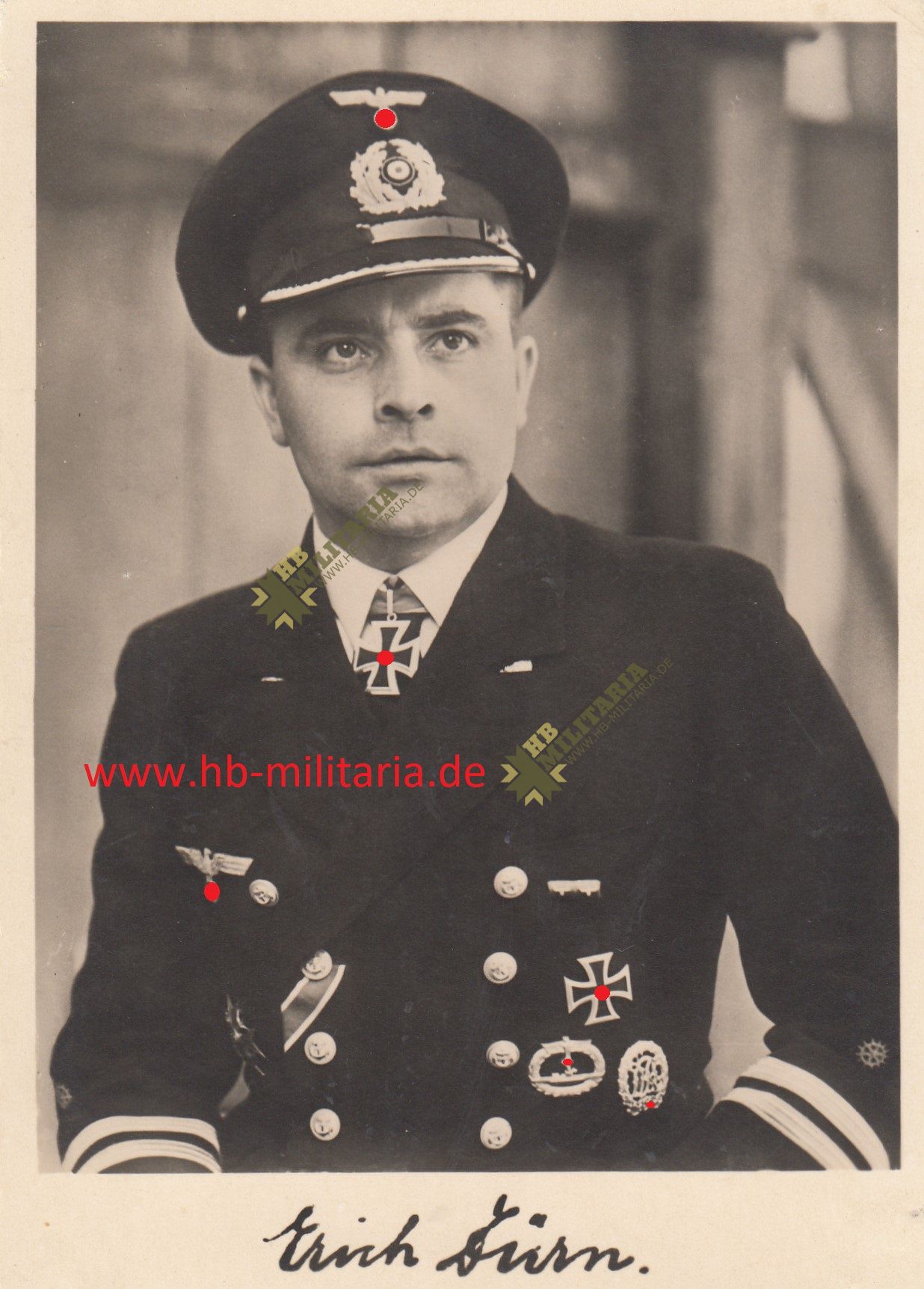 Fotopostkarte KptLt. Erich Zürn signiert. OU.- VERKAUFT- SOLD