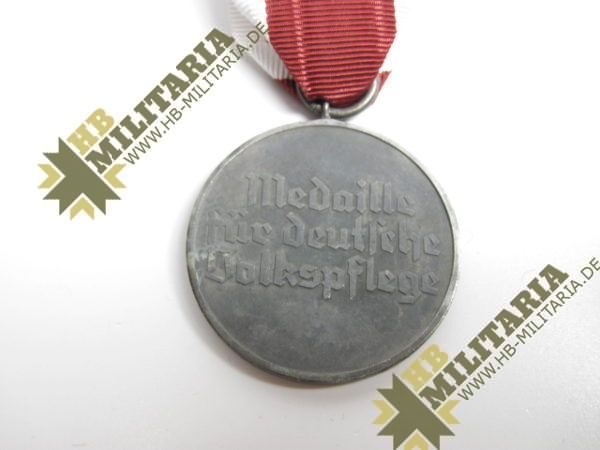 Medaille für deutsche Volkspflege am Band mit Verleihungsurkunde-7068