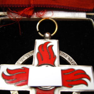 Feuerwehr- Ehrenzeichen zweite Stufe silber, inkl. Etui und Verleihungsurkunde- VERKAUFT-1188