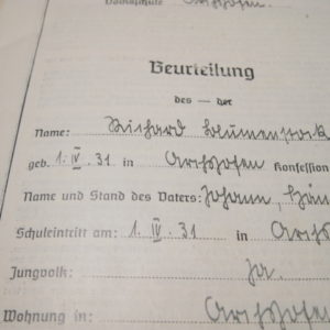 Zeugnisheft aus dem 3. Reich-1764