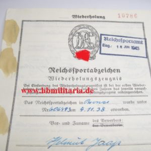 Urkundengruppe für das Reichssportabzeichen-2263