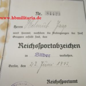 Urkundengruppe für das Reichssportabzeichen-2269