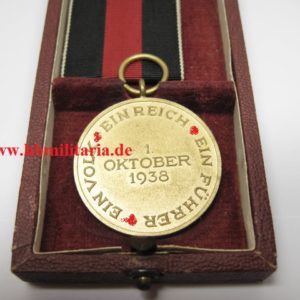Medaille zur Erinnerung an den 1. Oktober 1938 im Etui-2408