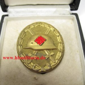 Verwundetenabzeichen in Gold im Etui- VERKAUFT-2453