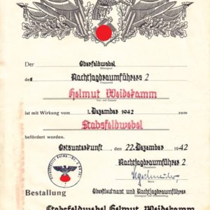 Nachtjagdraumführer 2: Luftwaffenbeobachterschein mit Dokumente und Fotos.-3597