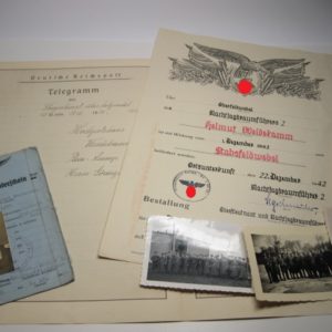 Nachtjagdraumführer 2: Luftwaffenbeobachterschein mit Dokumente und Fotos.-0