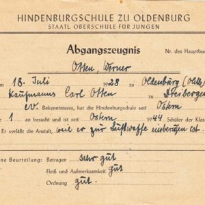 Dokumentennachlaß eines Luftwaffenhelfers in einer Flakbatterie aus dem Raum Oldenburg-4659