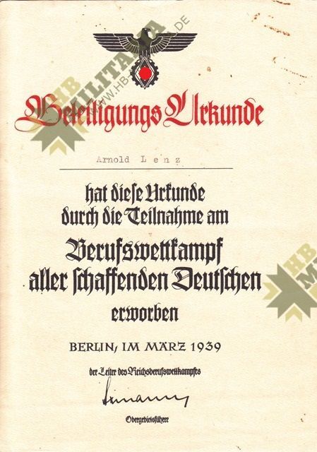 Arbeitsbuch Kriegsmarinewerft Wilhelmshaven + Urkunde + Zeugnis-4644