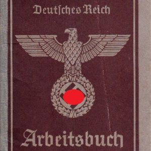 Arbeitsbuch Kriegsmarinewerft Wilhelmshaven + Urkunde + Zeugnis-4639