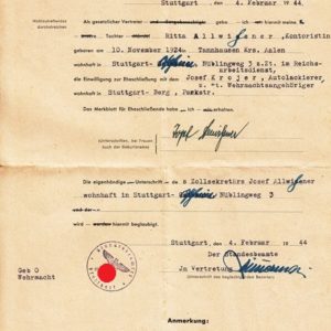 Dokumente Nachlass einer Angehörigen vom Reichsarbeitsdienst ( RAD, weibliche Jugend )-5065