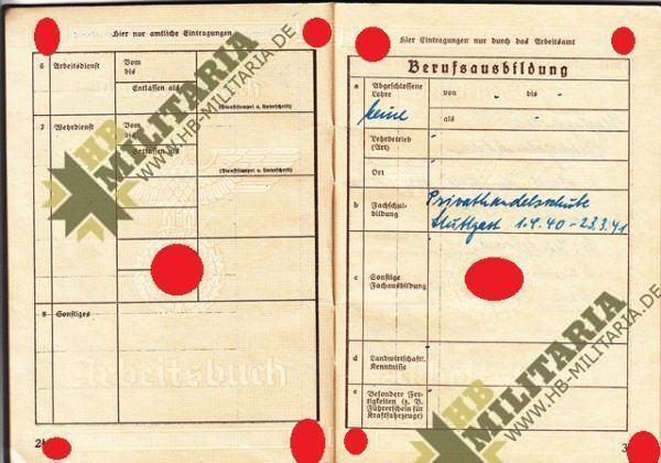 Dokumente Nachlass einer Angehörigen vom Reichsarbeitsdienst ( RAD, weibliche Jugend )-5073