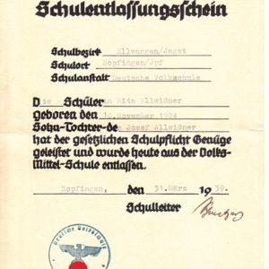 Dokumente Nachlass einer Angehörigen vom Reichsarbeitsdienst ( RAD, weibliche Jugend )-5064