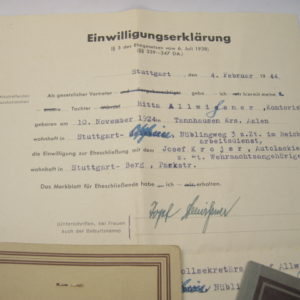 Dokumente Nachlass einer Angehörigen vom Reichsarbeitsdienst ( RAD, weibliche Jugend )-5061