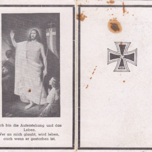 Sterbebild Unteroffizier mit Auszeichnungen. Ostfront 1943-6198