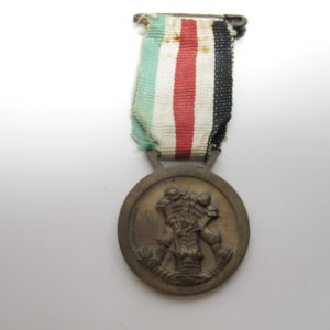 Deutsch- italienische Feldzugsmedaille + Urkunde/ Bescheinigung.-6871