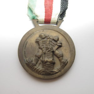 Deutsch- italienische Feldzugsmedaille + Urkunde/ Bescheinigung.-6872