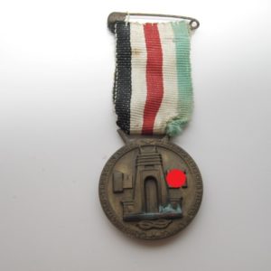 Deutsch- italienische Feldzugsmedaille + Urkunde/ Bescheinigung.-6873