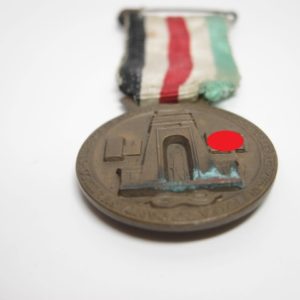 Deutsch- italienische Feldzugsmedaille + Urkunde/ Bescheinigung.-6875