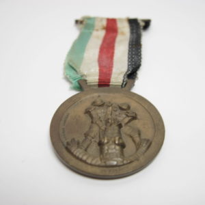Deutsch- italienische Feldzugsmedaille + Urkunde/ Bescheinigung.-6876