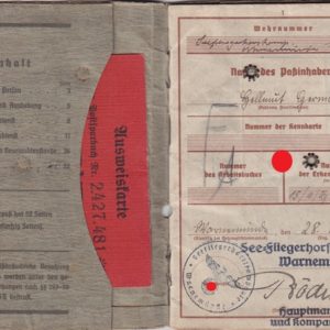 Wehrpass Luftwaffe. ZG 76, JG 76, JG 300 ( Wilde Sau )- VERKAUFT-7678