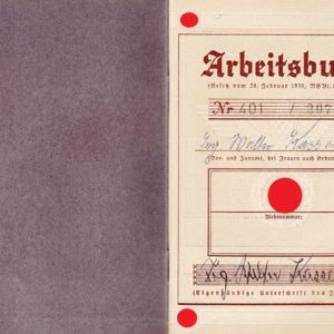 2x Arbeitsbücher + 1x Kennkarte aus dem Raum Eger/ Tachau. Sudetengau, heute Tschechien. Sešity + 1x 2x identifikační kartu od pokoje Eger / Tachau. Sudety, dnes Česká republika.-7700