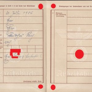 2x Arbeitsbücher + 1x Kennkarte aus dem Raum Eger/ Tachau. Sudetengau, heute Tschechien. Sešity + 1x 2x identifikační kartu od pokoje Eger / Tachau. Sudety, dnes Česká republika.-7701