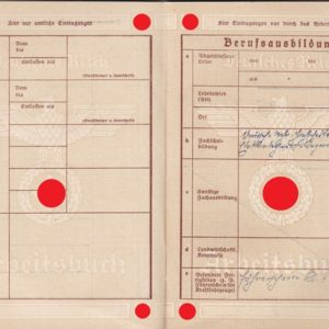 2x Arbeitsbücher + 1x Kennkarte aus dem Raum Eger/ Tachau. Sudetengau, heute Tschechien. Sešity + 1x 2x identifikační kartu od pokoje Eger / Tachau. Sudety, dnes Česká republika.-7702