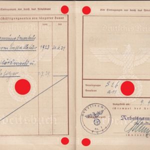 2x Arbeitsbücher + 1x Kennkarte aus dem Raum Eger/ Tachau. Sudetengau, heute Tschechien. Sešity + 1x 2x identifikační kartu od pokoje Eger / Tachau. Sudety, dnes Česká republika.-7703