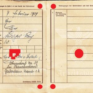 2x Arbeitsbücher + 1x Kennkarte aus dem Raum Eger/ Tachau. Sudetengau, heute Tschechien. Sešity + 1x 2x identifikační kartu od pokoje Eger / Tachau. Sudety, dnes Česká republika.-7710