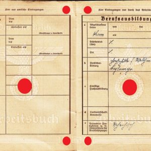 2x Arbeitsbücher + 1x Kennkarte aus dem Raum Eger/ Tachau. Sudetengau, heute Tschechien. Sešity + 1x 2x identifikační kartu od pokoje Eger / Tachau. Sudety, dnes Česká republika.-7711
