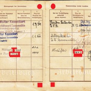 2x Arbeitsbücher + 1x Kennkarte aus dem Raum Eger/ Tachau. Sudetengau, heute Tschechien. Sešity + 1x 2x identifikační kartu od pokoje Eger / Tachau. Sudety, dnes Česká republika.-7713