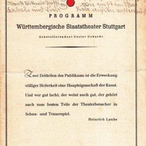 Programm des württembergischen Staatstheater Stuttgart-7717