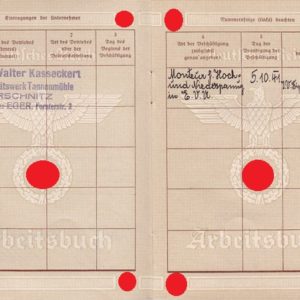 Arbeitsbuch aus dem Raum Eger/ Tirschnitz. Sudetengau. Pracovní sešit z místnosti Eger / Tirschnitz. Sudetengau.-7729