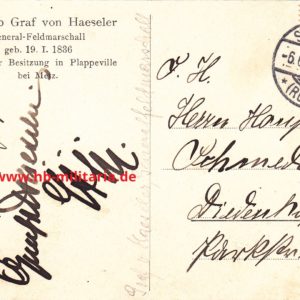 Gottlieb Graf von Haeseler- Originalunterschrift-8717