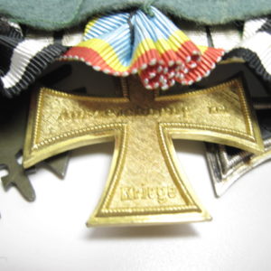 3er Ordensspange: Mecklenburg, Eisernes Kreuz und Ehrenkreuz für Kriegsteilnehmer-10551