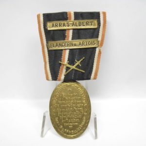 Kyffhäusermedaille mit 2 Gefechtsspangen: Arras-Albert, Flandern u. Artois.-0