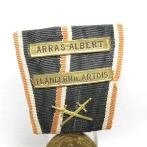 Kyffhäusermedaille mit 2 Gefechtsspangen: Arras-Albert, Flandern u. Artois.-11153