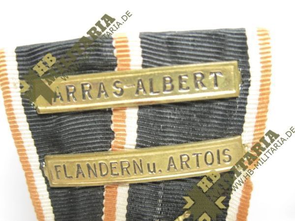 Kyffhäusermedaille mit 2 Gefechtsspangen: Arras-Albert, Flandern u. Artois.-11154