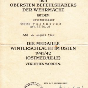 Dokumentennachlass mit Unterschrift Ritterkreuzträger General Albrecht Schubert.-11328