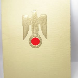 Original Tintenunterschrift Adolf Hitler für Beförderungsurkunde des Reichsbahndirektors Alfred Daus.-11498
