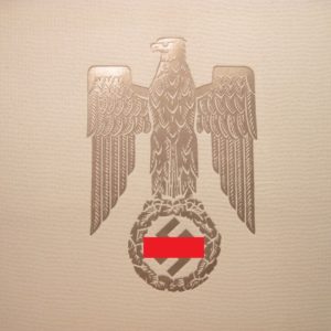 Original Tintenunterschrift Adolf Hitler für Beförderungsurkunde des Reichsbahndirektors Alfred Daus.-11500