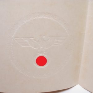Original Tintenunterschrift Adolf Hitler für Beförderungsurkunde des Reichsbahndirektors Alfred Daus.-11509