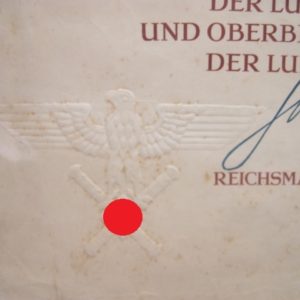 Luftwaffe - Große Verleihungsurkunde zum Deutschen Kreuz in Gold. KG27.-11541