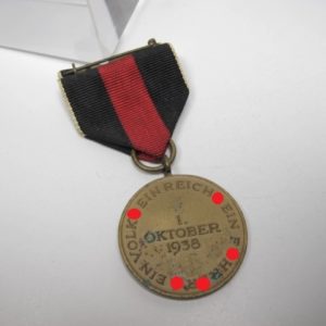 Anschlussmedaille an das Sudetenland 1. Oktober 1938-12247