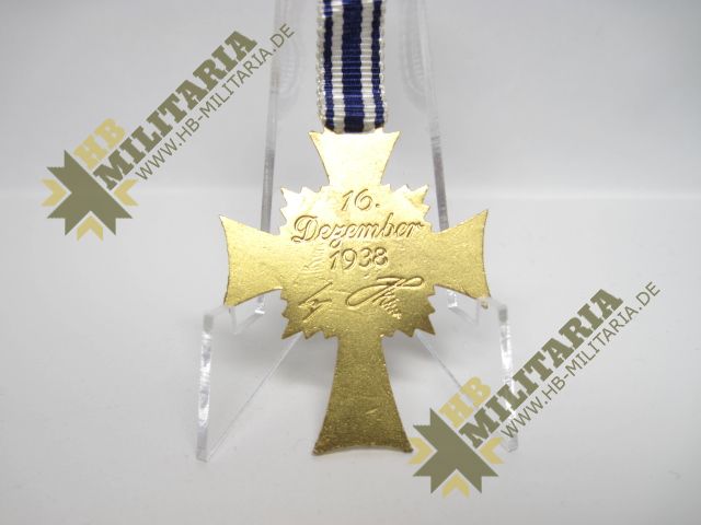 Ehrenkreuz der deutschen Mutter in gold am Band mit Etui- VERKAUFT- SOLD – Bild 3
