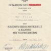 IMG 20210320 0004 100x100 - Urkunde für das KVK 2. Klasse mit Schwerter. OU Schwerterträger Otto von Knobelsdorff. 19. Panzerdivision.