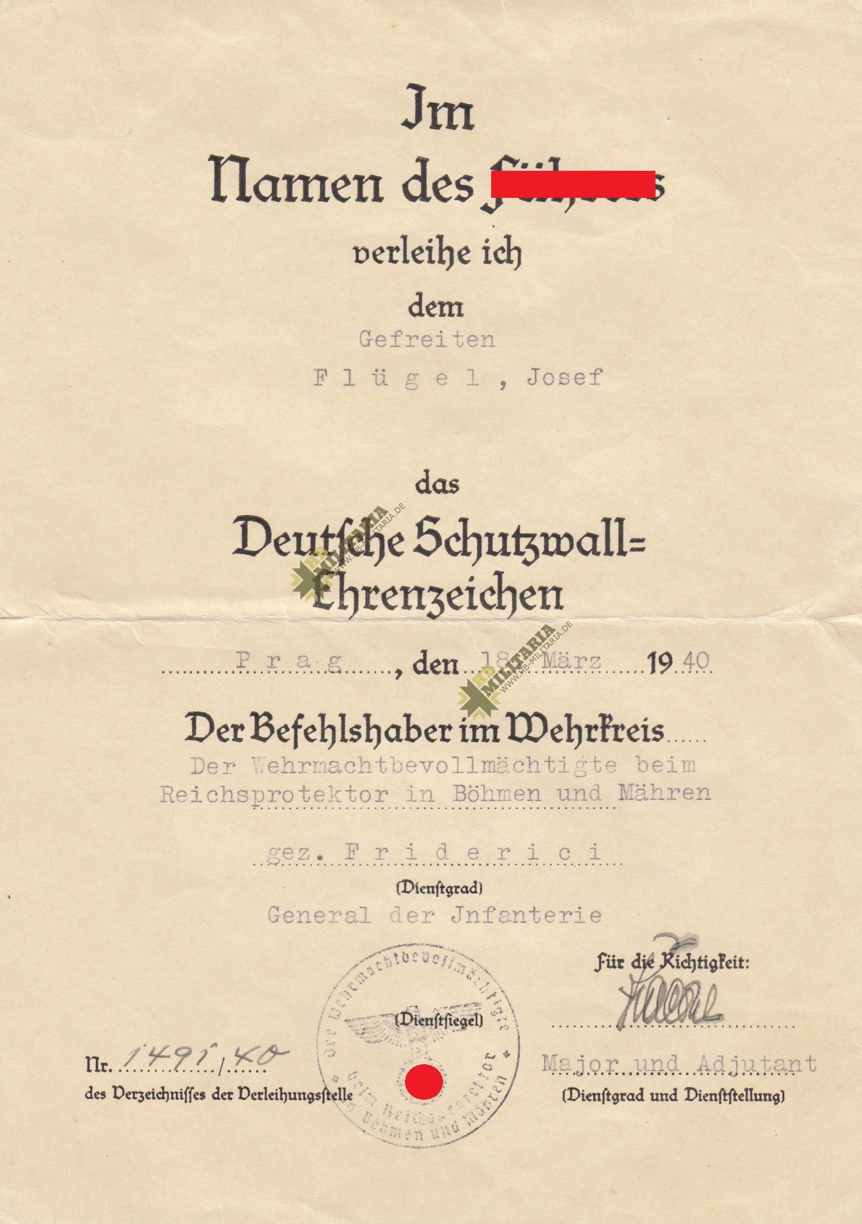Dokumenten- Nachlass eines Unteroffiziers: XA Sportabzeichen, Infanterie- Sturmabzeichen, Schutzwallehrenzeichen- VERKAUFT- SOLD – Bild 6