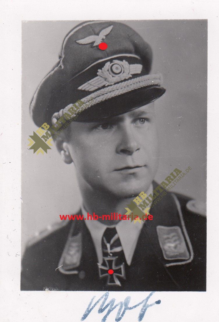 Foto Hans- Ekkehard Bob, originale Unterschrift. Jagdgeschwader 54, Grünherzjäger