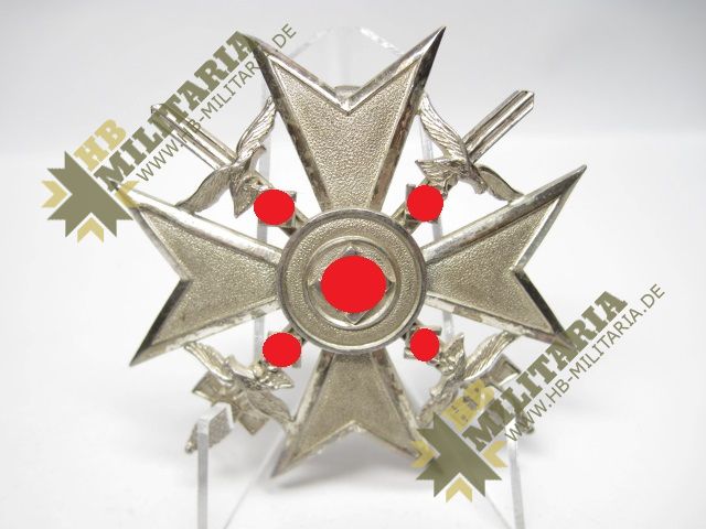 Spanienkreuz in Silber mit Schwertern mit Fotoexpertise- VERKAUFT- SOLD