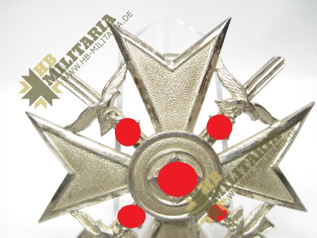 Spanienkreuz in Silber mit Schwertern mit Fotoexpertise- VERKAUFT- SOLD – Bild 2